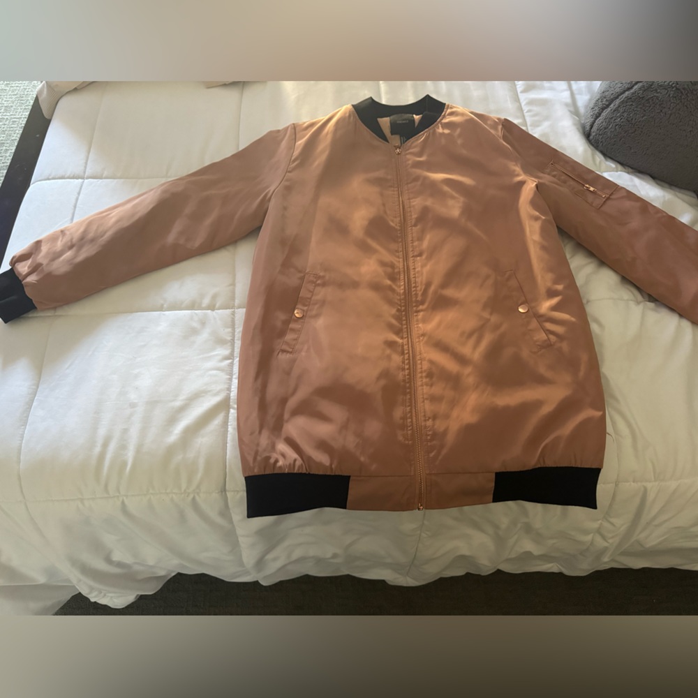 Salmon colored forever 21 bomber jacket